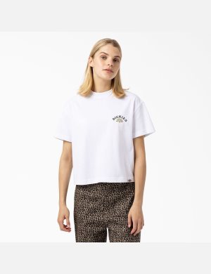 Dickies Fort Lewis Cropped Tryck Vita | 469530-RVF