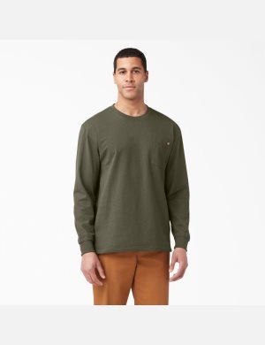 Dickies Heavyweight Crew Neck T-Shirt Gröna | 628347-OHP