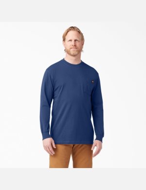 Dickies Heavyweight Crew Neck T-Shirt Mörkblå | 782034-DLB