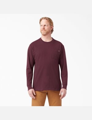 Dickies Heavyweight Crew Neck T-Shirt Vinröda | 506192-NEA