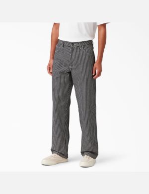 Dickies Hickory Stripe Carpenter Vita | 081479-LQM