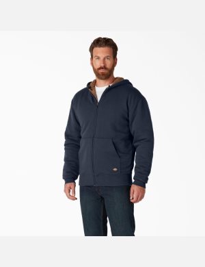 Dickies High Pile Fleece Fodrade Full Zip Marinblå | 802647-JBZ