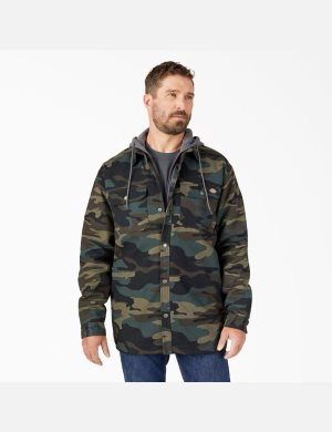 Dickies Hydroshield Duck Hooded Gröna Camo | 693108-DGX