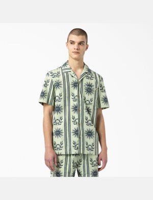 Dickies Kelso Summer Pattern Korta Sleeve Gröna | 092758-JXA