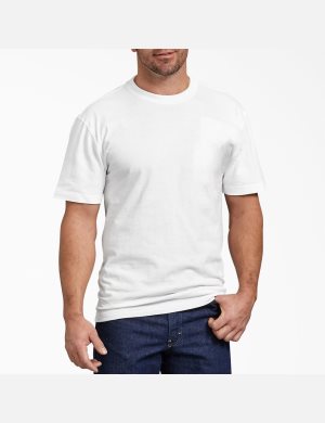 Dickies Korta Sleeve Heavyweight Crew Neck Vita | 679534-EMS