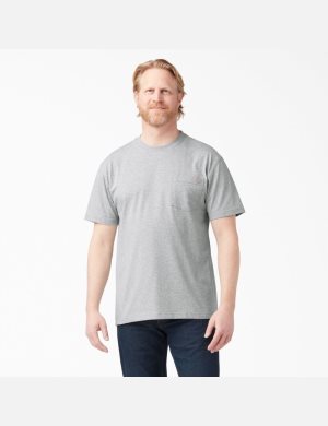Dickies Korta Sleeve Heavyweight Grå | 763148-KJN