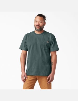 Dickies Korta Sleeve Heavyweight Gröna | 123067-WEF
