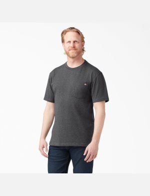 Dickies Korta Sleeve Heavyweight Heathered Grå | 523860-SAD