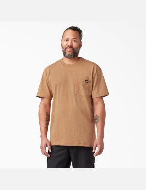 Dickies Korta Sleeve Heavyweight Heathered Bruna | 690321-AKL
