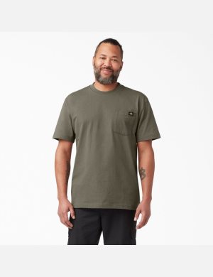 Dickies Korta Sleeve Heavyweight Ljusbruna | 851049-DYC