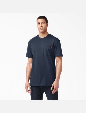 Dickies Korta Sleeve Heavyweight Marinblå | 701629-WQN