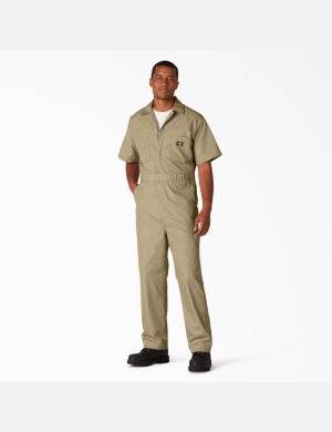Dickies Korta Sleeve Khaki | 346780-FIV