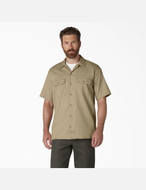 Dickies Korta Sleeve Khaki | 681230-KWB