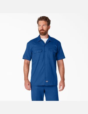 Dickies Korta Sleeve Kungsblått Blå | 563129-MNH