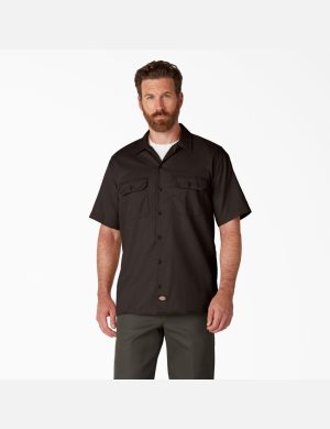 Dickies Korta Sleeve Mörkbruna | 523197-PYT