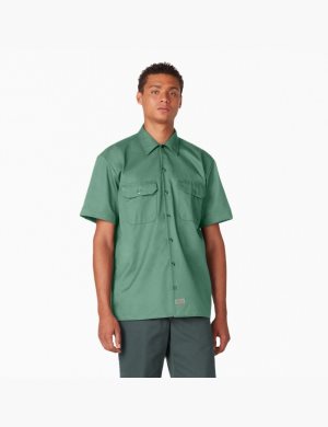Dickies Korta Sleeve Mörkgröna | 284951-JTL
