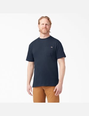Dickies Korta Sleeve Pocket Marinblå | 315847-WRC
