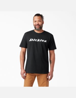 Dickies Korta Sleeve Relaxed Fit Icon Tryck Svarta | 546907-EYR