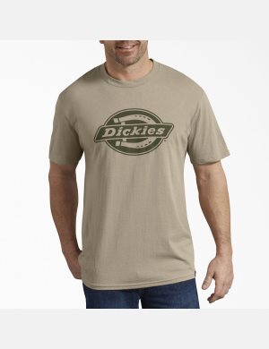 Dickies Korta Sleeve Relaxed Fit Tryck Bruna | 201369-ZND