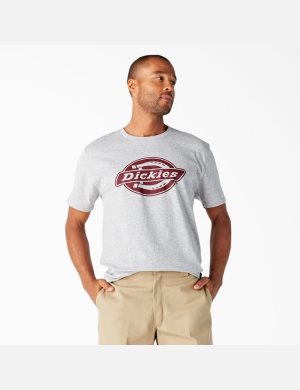 Dickies Korta Sleeve Relaxed Fit Tryck Grå | 870925-OUR