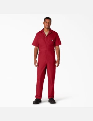 Dickies Korta Sleeve Röda | 451027-BUQ