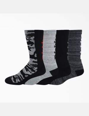 Dickies Logo Camo Crew Svarta Grå | 260874-JZP