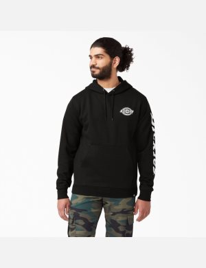 Dickies Logo Sleeve Fleece Svarta | 719308-WIF