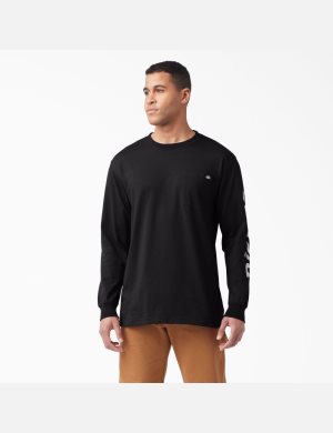 Dickies Logo Tryck T-Shirt Svarta | 521860-MGC