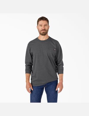 Dickies Long Sleeve Heathered Heavyweight Crew Neck Grå | 395410-RUS