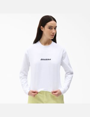 Dickies Long Sleeve Script Logo Vita | 791642-EAS
