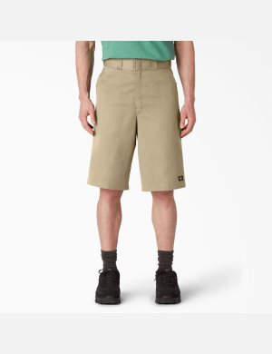 Dickies Loose Fit Platta Front Khaki | 421305-XIQ