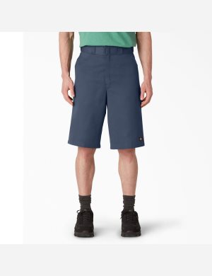 Dickies Loose Fit Platta Front Marinblå Blå | 604189-BPR