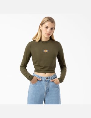 Dickies Maple Valley Long Sleeve Gröna | 438016-VQL