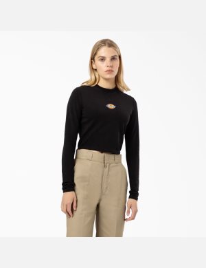 Dickies Maple Valley Long Sleeve Svarta | 934087-OUI