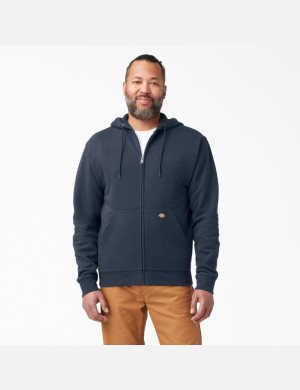 Dickies Midweight Fleece Zip Marinblå | 405981-LTY