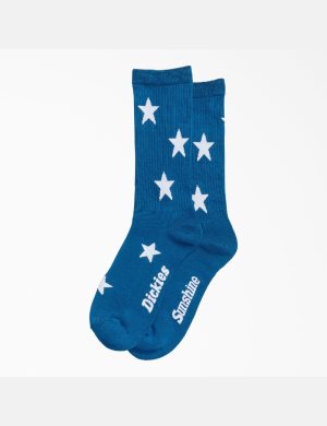 Dickies New York Sunshine x Stars Blå | 597614-KFG
