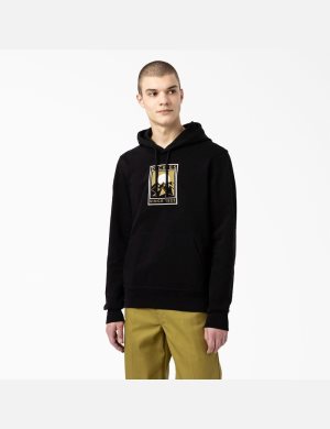 Dickies Pacific Embroidered Tryck Svarta | 359271-WMK