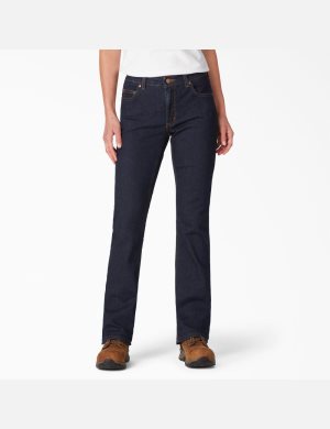 Dickies Perfect Shape Denim Bootcut Indigo Blå | 174803-LYB