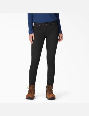 Dickies Perfect Shape Denim Mager Leg Svarta | 601723-XWR