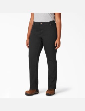 Dickies Perfect Shape Plus Hetero Leg Stretch Denim Svarta | 267954-SQO