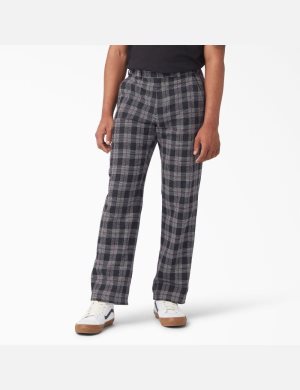 Dickies Platta Front Plaid Vinröda Svarta | 981574-EVG