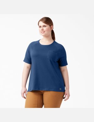 Dickies Plus Cooling Korta Sleeve Marinblå | 014572-WCG