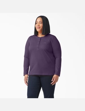 Dickies Plus Heavyweight Henley Lila | 672051-NQE