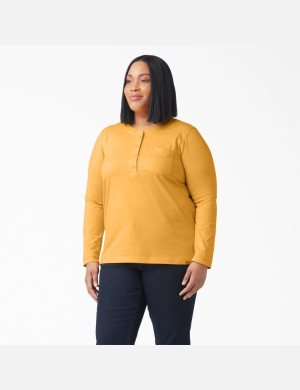 Dickies Plus Heavyweight Henley Orange | 725691-CPH