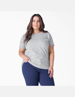 Dickies Plus Heavyweight Korta Sleeve Grå | 342897-PWB