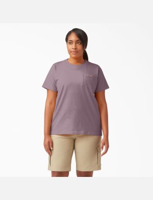 Dickies Plus Heavyweight Korta Sleeve Lila | 109876-QFT