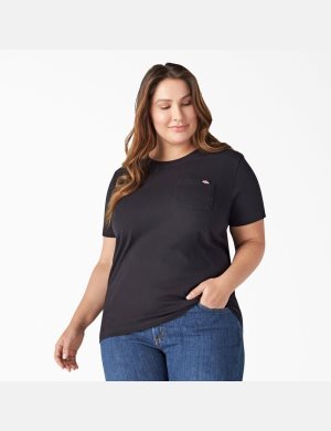 Dickies Plus Heavyweight Korta Sleeve Svarta | 861475-VCZ