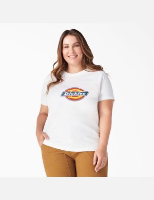 Dickies Plus Logo Tryck Vita | 594826-ZAJ