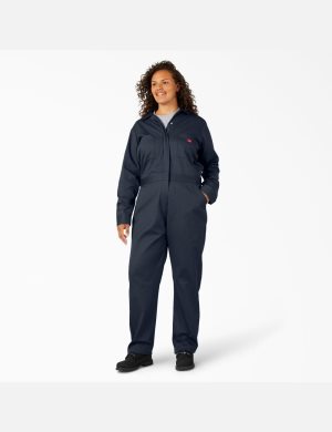 Dickies Plus Long Sleeve Marinblå | 260891-DTZ
