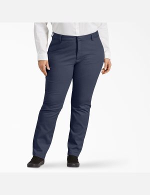 Dickies Plus Perfect Shape Bootcut Marinblå | 721938-BEA